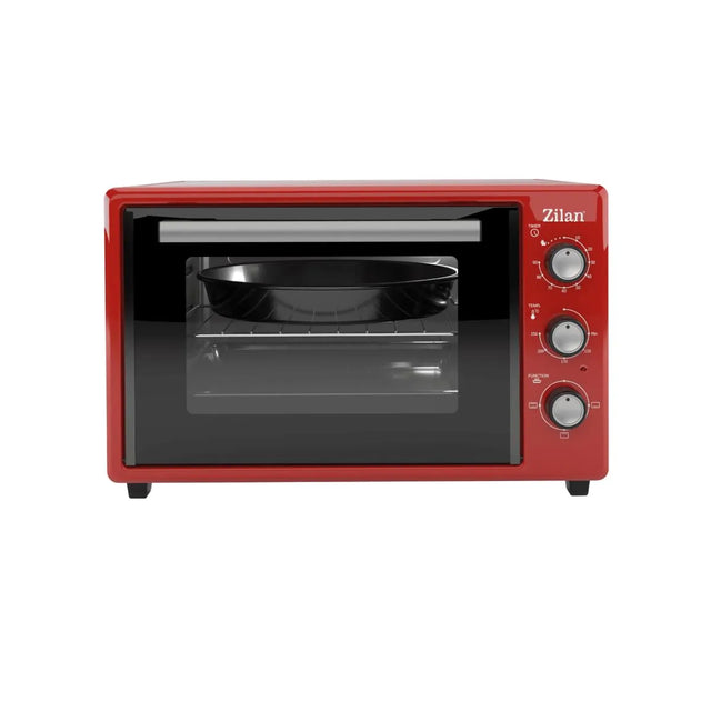 Cuptor electric roșu Zilan ZLN5322, 35 l, 3 funcții