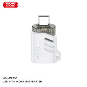 Adaptor OTG Transfer XO NB256C, USB-A la MicroUSB, 480Mps - Alb