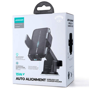 Suport Auto cu Incarcare Wireless Joyroom ZS245, Cleme Laterale, Montaj Bord, MultiAngle - Negru