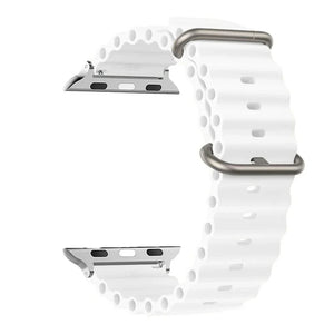 Accesoriu, Accesoriu XO BT02B, Curea Silicon, pentru iWatch, Marine Sports, Universal 42/44/45/49mm - Alb