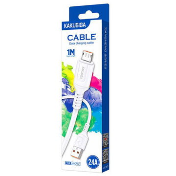Cablu Date si Incarcare Kaku KSC-805, USB-A la MicroUSB, 18W, 2.4A, 1m - Alb