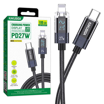Cablu Date si Incarcare Kaku KSC-971, USB-C la Lightning, PD27W, QC3.0 - Negru