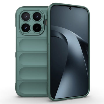 Husa Wave pentru Xiaomi 17T, Grip Anti-Shock, TPU - Verde inchis