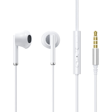 Casti cu Fir Joyroom JR-EW07, In Ear, 3.5mm, 1.2m, Mic & Volume Key, HiFi + Husa - Alb