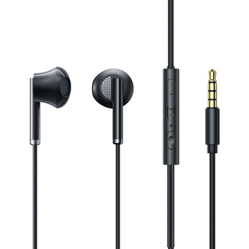 Casti cu Fir Joyroom JR-EW07, In Ear, 3.5mm, 1.2m, Mic & Volume Key, HiFi + Husa - Negru