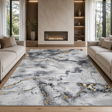 Covor Modern Diamant Livario White Gold