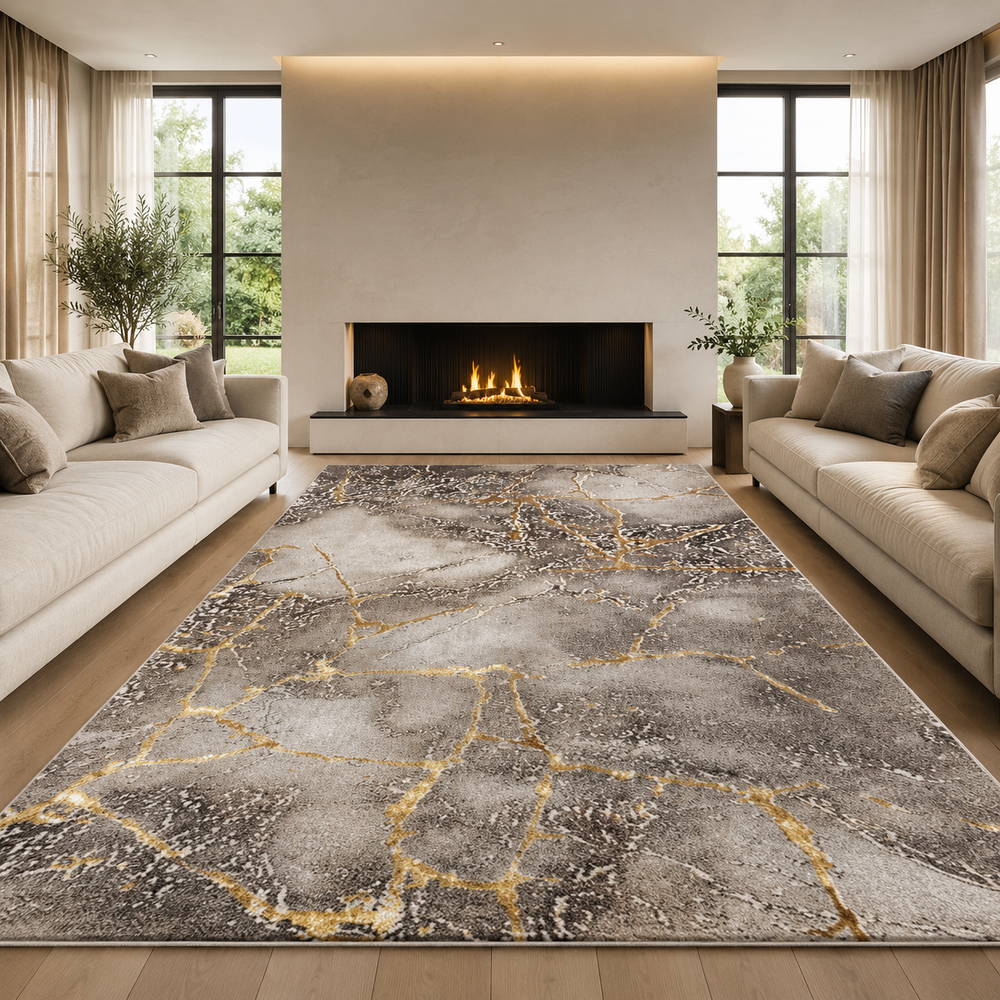 Covor Livario Imperial Effect Gresie Bej Gold
