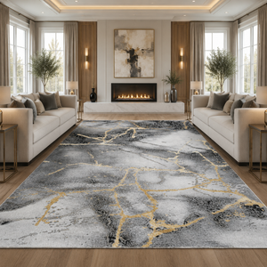 Covor Livario Imperial Effect Gresie Gri Gold
