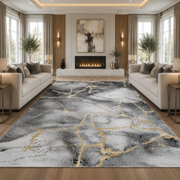 Covor Livario Imperial Effect Gresie Gri Gold
