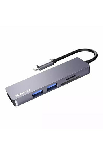 Hub Multiport USB-C Kaku KSC-274, 4-in-1, 2xUSB3.0, SD Reader, 1xHDMI - Gri