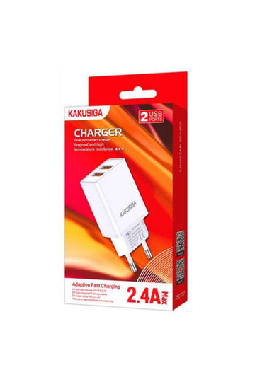 Incarcator Retea Kaku KSC-787, 18W, 2.4A, 2xUSB-A, QC 3.0 - Alb