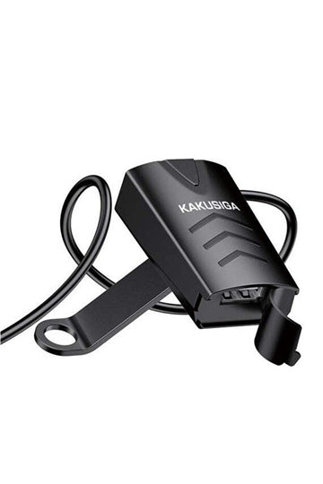 Incarcator Moto Kaku KSC-1058 pentru Moto 1xUSB A 24V 9V 1.2A, 1xUSB-A, 24V-9V, 1.2A, Waterprof, Montaj Ghidon - Negru