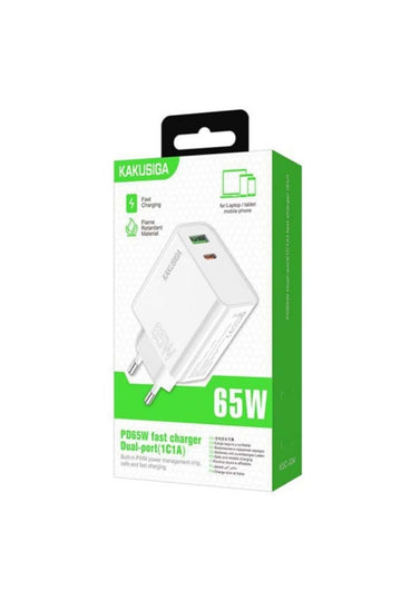 Incarcator Retea Kaku KSC-934, 65W, 1xUSB-C, 1xUSB-A, PD, QC 3.0 - Alb