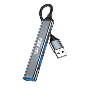 Adaptor OTG Transfer Kaku KSC-1416, USB la USB-C / USB 3.0 / 2xUSB 2.0, 4in1, 60cm - Gri