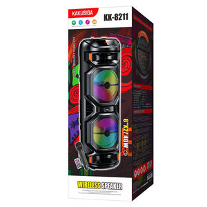 Boxa Portabila Kaku KK-8211, Wireless BT 5.0, 2x40W, 3600mAh, LED Display, Ambient Light - Negru