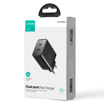 Incarcator Retea Joyroom JR-TCF09, 40W, 2xUSB-C, PD - Negru