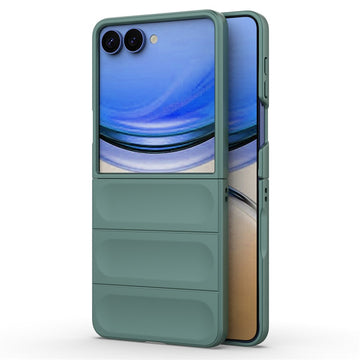 Husa Wave pentru Samsung Flip 8, Samsung Galaxy Flip 8, Grip Microfiber, ShockProof - Verde inchis