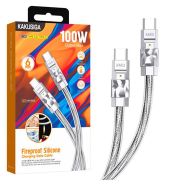 Cablu Date si Incarcare Kaku KSC-956, USB-C, PD100W, QC3.0, 1m - Gri