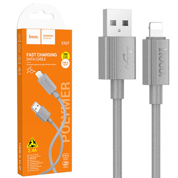Cablu Date si Incarcare, USB-A la Lightning, 2.4A, 1m, Gri