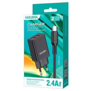 Incarcator Kaku KSC-788 Retea + Cablu USB-C, 18W - Negru