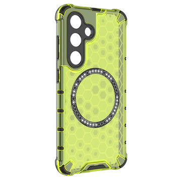 Husa HoneyComb pentru Samsung S24 S921, Samsung S24 S921, Magnet MagCase, AntiDrop Corners - Verde