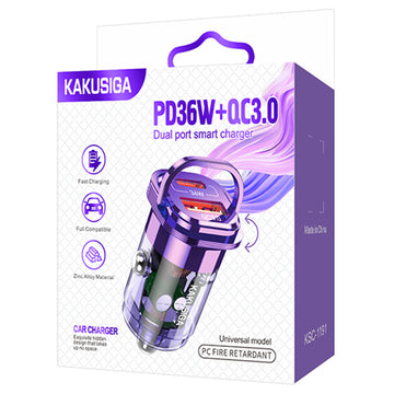Incarcator Auto Kaku KSC-1191, PD36W, 1xUSB-C, 1xUSB-A - Mov