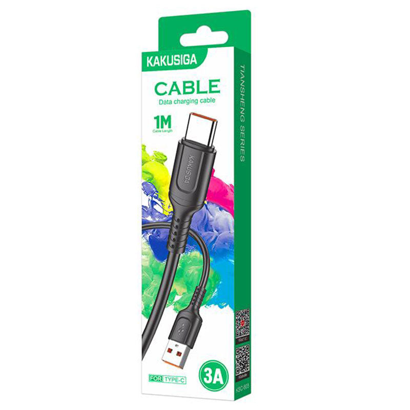 Cablu Date si Incarcare Kaku KSC-805, USB-A la USB-C, 18W, 2.4A, 1m - Negru