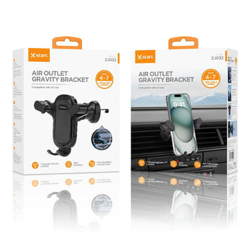 Suport Auto X-Start ZJ032, Montaj Ventilatie, 360°, Cleme, Gravity Lock - Negru