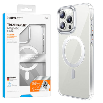 Husa Hoco AS3 pentru iPhone 15 Pro Max, MagSafe, Antidrop - Transparent