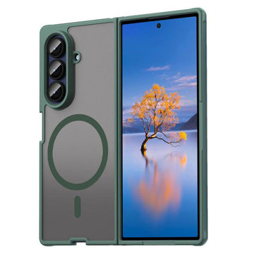 Husa MagFrost Pro pentru Samsung Galaxy Z FOLD 7, Matte MagSafe, Frosted - Frame deep verde