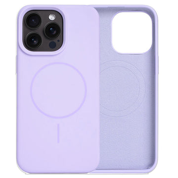 Husa MagThin pentru iPhone 15 Pro, Smooth Soft, MagSafe - Mov deschis