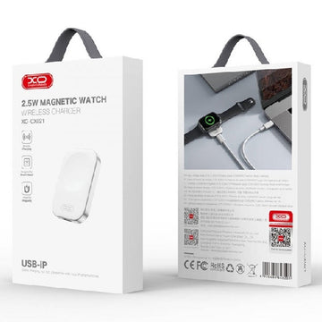 Incarcator Wireless XO CX021, iWatch, Magnetic, 2.5W, Qi Charging, Lightning, Portabil - Alb
