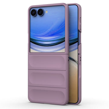 Husa Wave pentru Samsung Flip 8, Samsung Galaxy Flip 8, Grip Microfiber, ShockProof - Mov deschis
