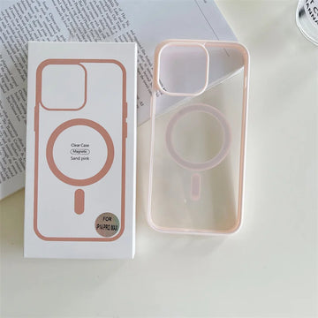Husa ClearMag pentru iPhone 16e, MagCase, Acryl Crystal - Auriu frame