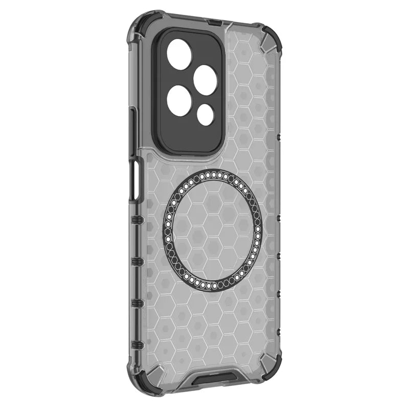 Husa HoneyComb - Honor 400 Lite / X70i, Magnet MagCase, AntiDrOppo Corners, Grey