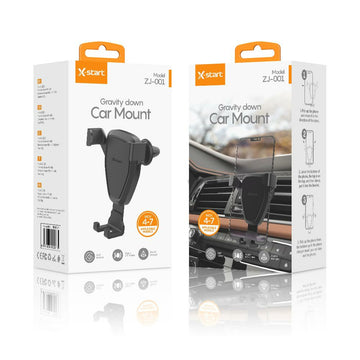 Suport Auto X-Start ZJ001, Montaj Ventilatie, 360°, Cleme Laterale - Negru