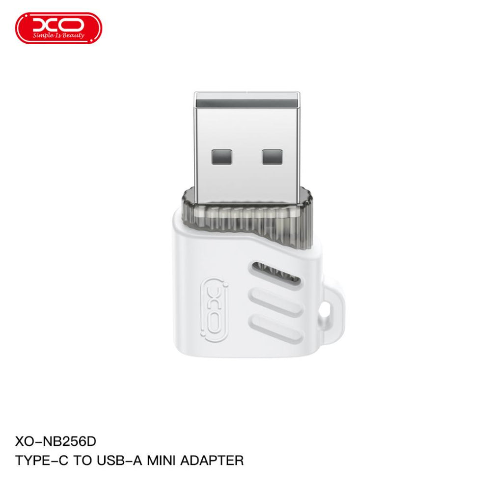 XO (NB256D) - Adaptor OTG Transfer, USB-C la USB-A, 480Mps, White