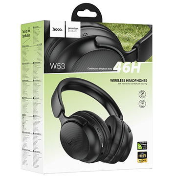 Casti Wireless Hoco W53, Over Ear, BT - Negru