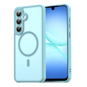 Husa MagFrost Pro pentru Samsung S24FE, Matte MagSafe, Frosted Frame - Verde