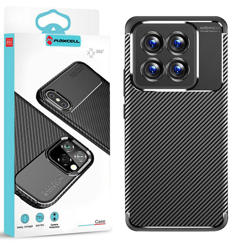 Husa AutoFocus - Xiaomi Redmi Note 14 Pro 4G, Carbon Texture, TPU, Black