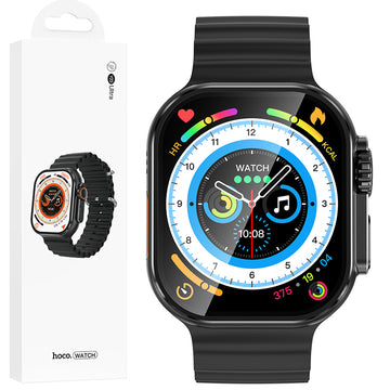 Ceas SmartWatch Hoco Y23 Ultra, Sport, BT 5.3, Functie de Apel, 300mAh, Multilanguage - Negru