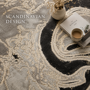 Covor Modern Imperial Obsidian Livario Crem Gold