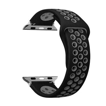 Accesoriu, Accesoriu XO BT08B, Curea Silicon, pentru iWatch, Dual Color, Wave 42/44/45/49mm - Negru / Gri