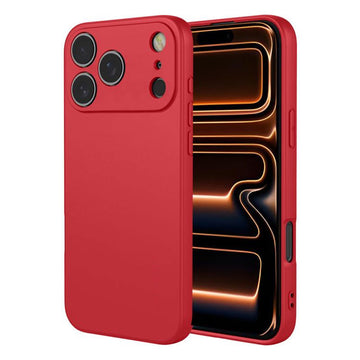 Husa Soft pentru iPhone 17 Pro, MicroFiber, TPU - Rosu