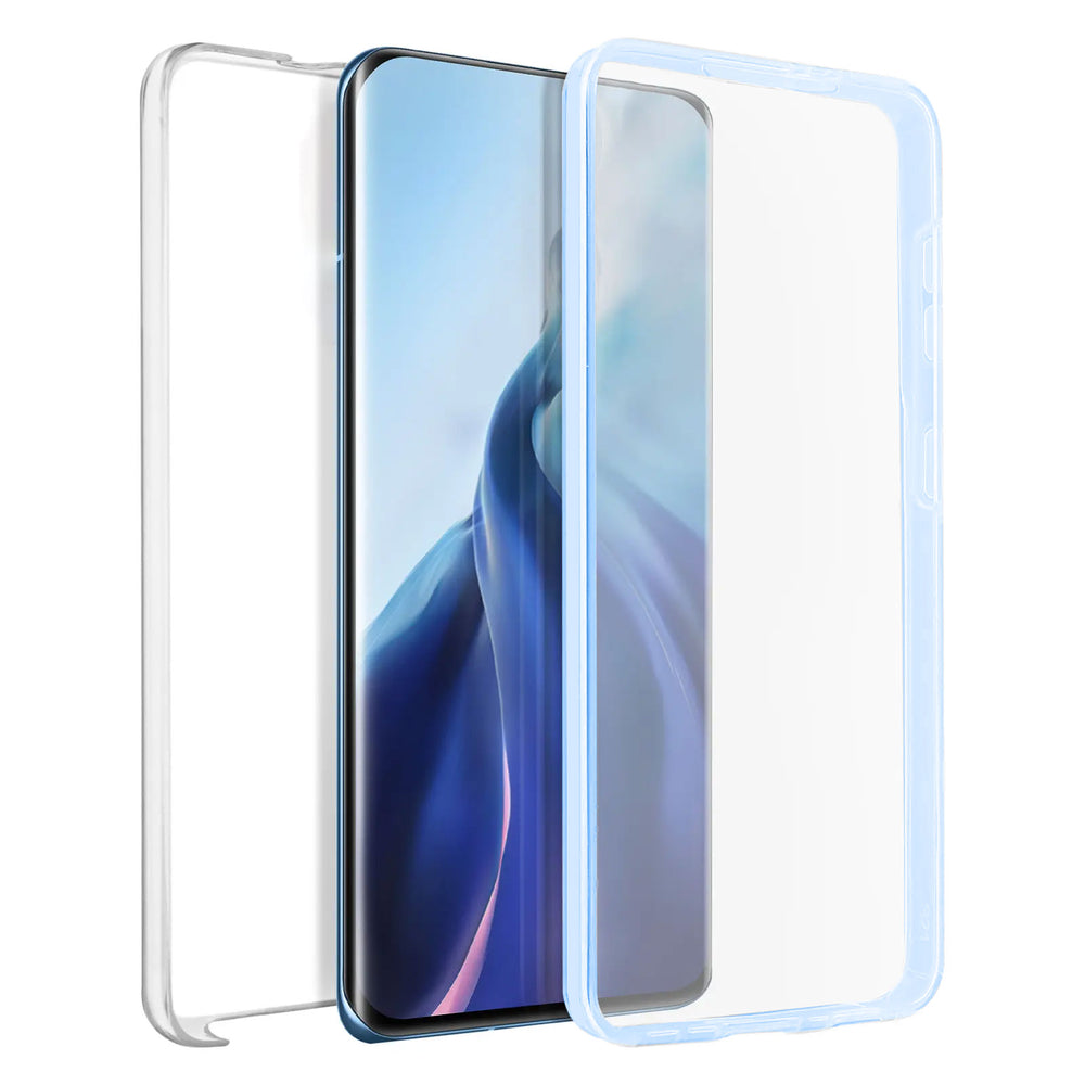 Husa 360° - Samsung S9 Plus, Full Cover(Front+Back), TPU+PC, Blue / Clear