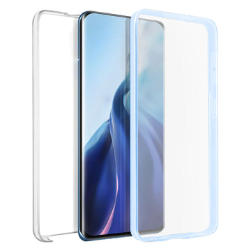 Husa 360° pentru Samsung S9 Plus, Full Cover Front+Back, TPU+PC - Albastru / Transparent