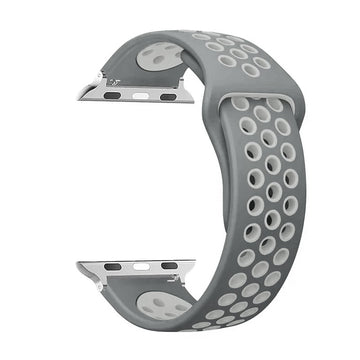 Accesoriu, Accesoriu XO BT08B, Curea Silicon, pentru iWatch, Dual Color, Wave 42/44/45/49mm - Gri / Alb