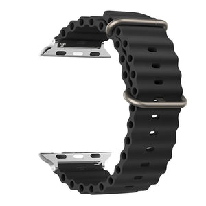 Accesoriu, Accesoriu XO BT02B, Curea Silicon, pentru iWatch, Marine Sports, Universal 42/44/45/49mm - Negru