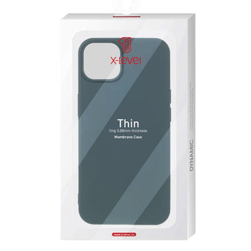 Husa X-Level Thin pentru iPhone 14 Pro, MicroFiber - Verde inchis