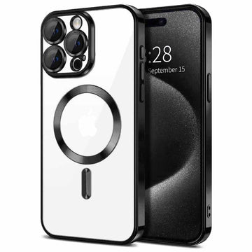 Husa Plating pentru iPhone 17 Pro Max, Silicon cu MagSafe, ElectroEdge - Negru